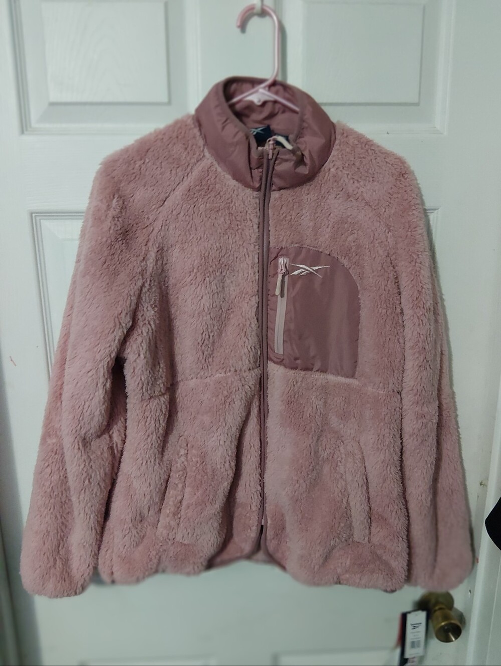 Reebok Women's Plush Teddy Jacket in Dusty Rose